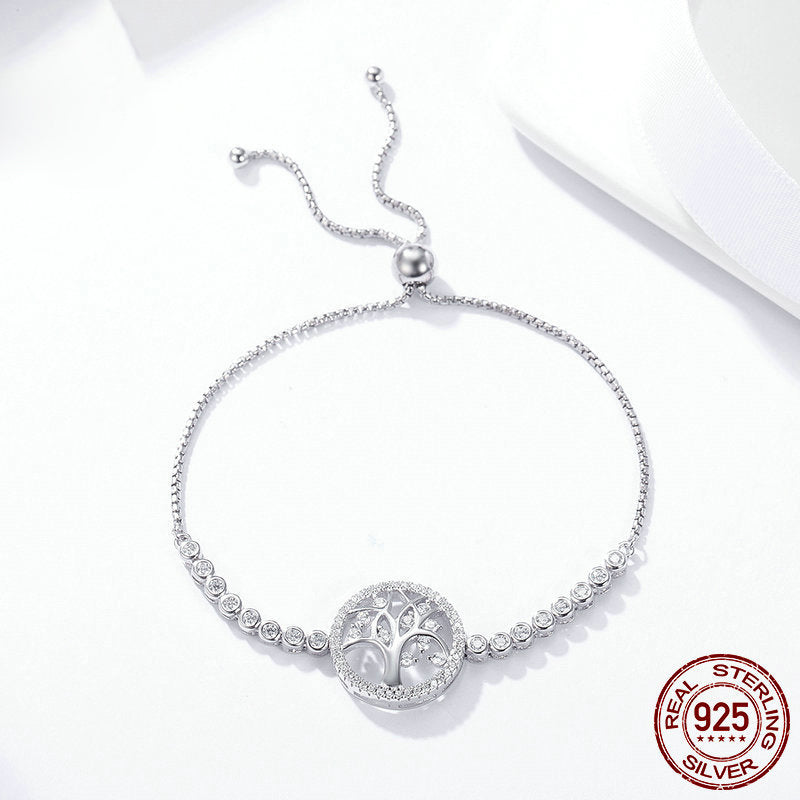 S925 sterling silver bracelet shining tree of life – photo 2 – Avaiya Gems