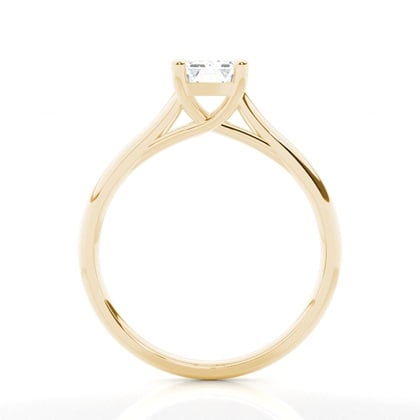 Emerald Diamond Engagement Ring – alternate view