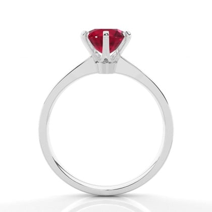 Princess Plain Ruby Engagement Ring – alternate view