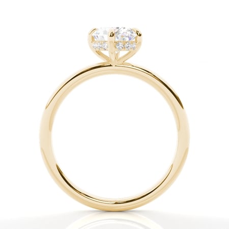 Diagonal Set Hidden Halo Diamond Engagement Ring – alternate view