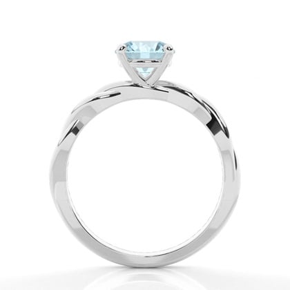 Prong Setting Aquamarine Solitaire Engagement Ring – alternate view