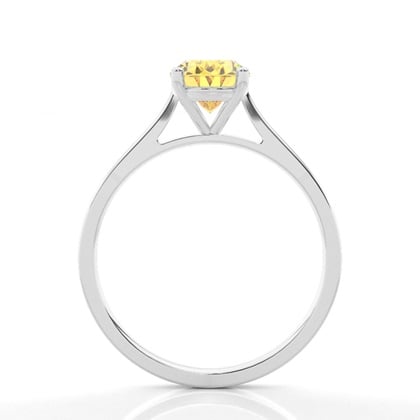 4 Prong Yellow Diamond Solitaire Engagement Ring – alternate view