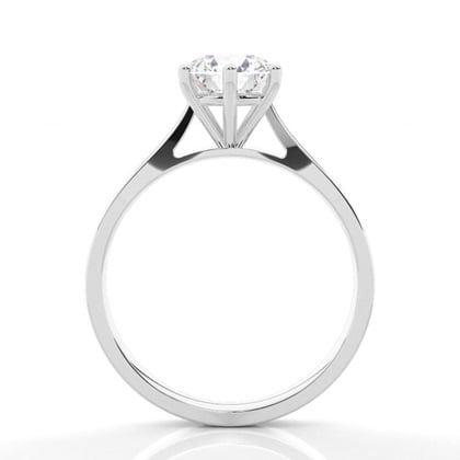 6 Prong Setting Round Diamond Plain Engagement Ring – alternate view