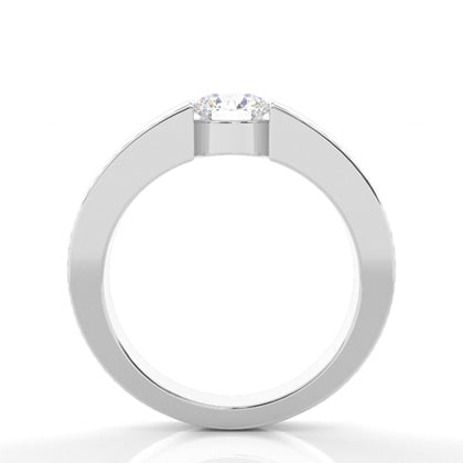 Bar Setting Plain Engagement Ring – alternate view