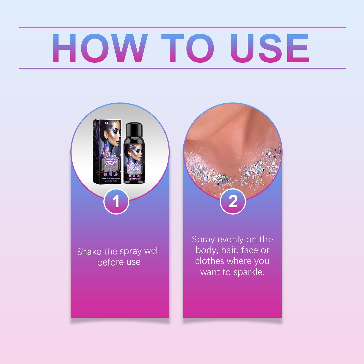 Brightening Glitter Spray, Glitter Highlight Spray Natural Stereo Long-Lasting Brightening Glitter – photo 3 – Avaiya Gems