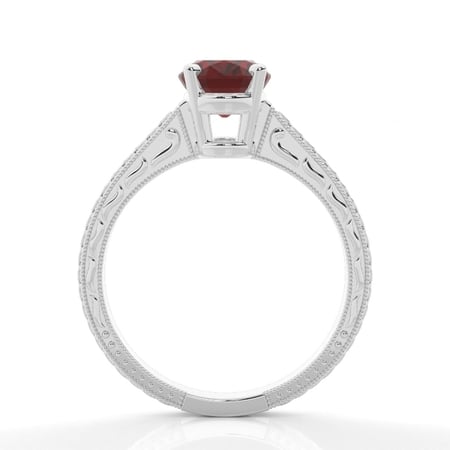 Round Vintage Ruby Engagement Ring – alternate view