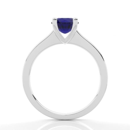 Round Blue Sapphire Engagement Ring – alternate view