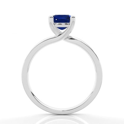 Round Prong Setting Blue Sapphire Engagement Ring – alternate view