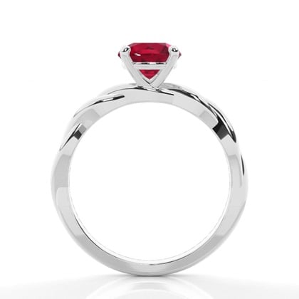 Prong Setting Ruby Solitaire Engagement Ring – alternate view
