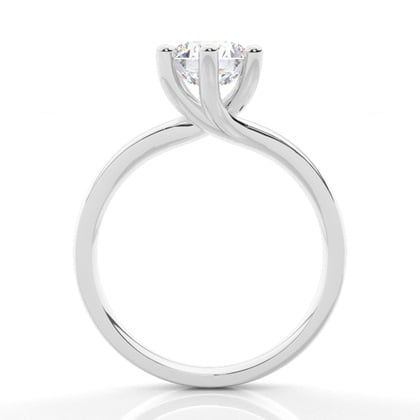6 Prong Setting Plain Engagement Ring – alternate view