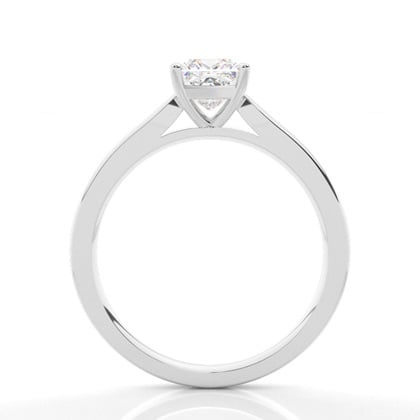 4 Prong Setting Princess Diamond Plain Engagement Ring – alternate view