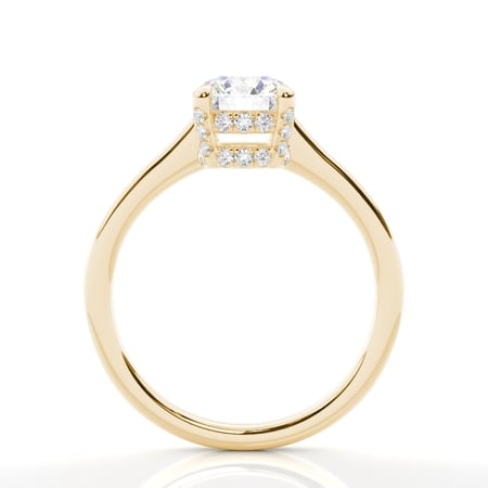 Layered Hidden Halo Diamond Accent Engagement Ring – alternate view