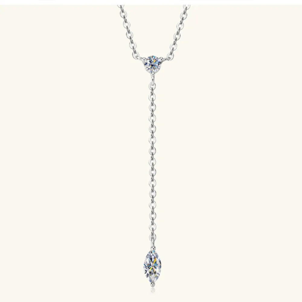 Moissanite 925 Sterling Silver Necklace – photo 3 – Avaiya Gems