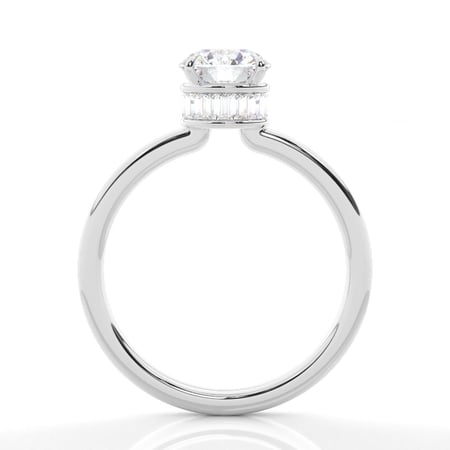 Layered Hidden Halo Diamond Accent Engagement Ring – alternate view