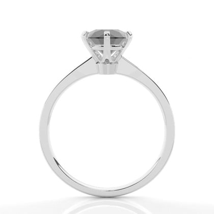 Round Black Diamond Solitaire Engagement Ring – alternate view