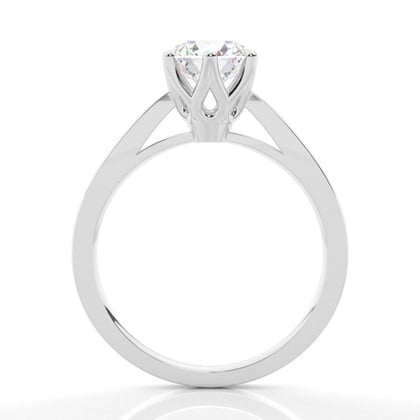 6 Prong Setting Thin Engagement Ring – alternate view