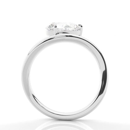 Horizontal East-West Solitaire Engagement Ring – alternate view