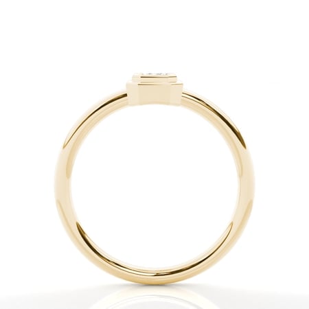 Dual Wall Bezel Set Solitaire Everyday Ring – alternate view