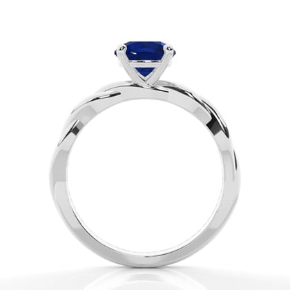 Prong Setting Blue Sapphire Solitaire Engagement Ring – alternate view