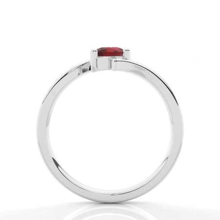 Prong Setting Pear Ruby Solitaire Ring – alternate view
