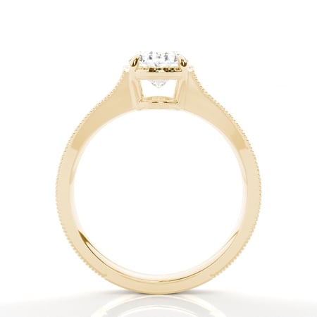 Vintage Split Shank Solitaire Diamond Engagement Ring – alternate view