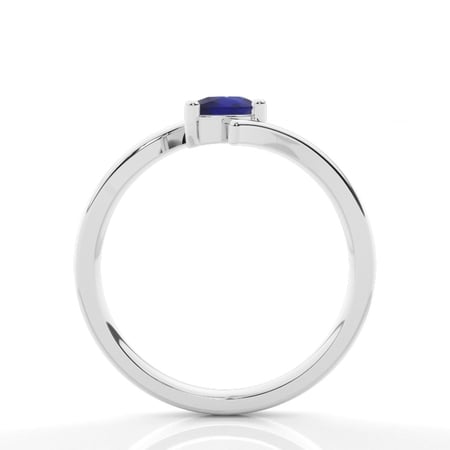 Prong Setting Pear Blue Sapphire Solitaire Ring – alternate view