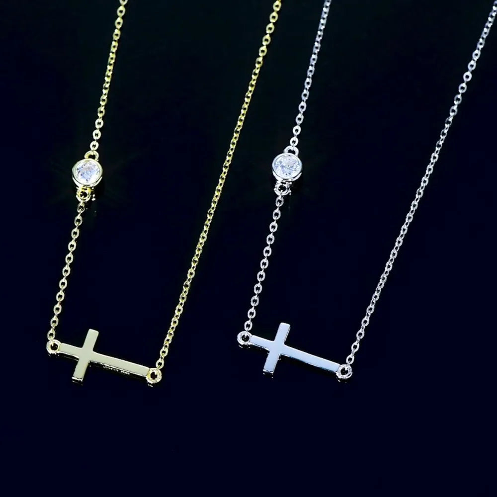 Cross 925 Sterling Silver Moissanite Necklace – photo 7 – Avaiya Gems
