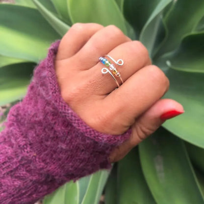 925 Sterling Silver Bead Wrap Ring – photo 4 – Avaiya Gems