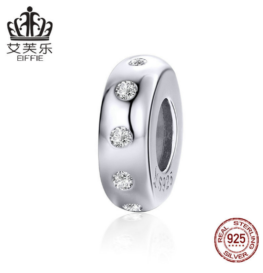 Avelle S925 Sterling Silver Inlaid Zircon Spacer Beads DIY Bracelet Beaded Jewelry Accessories Si... – Avaiya Gems