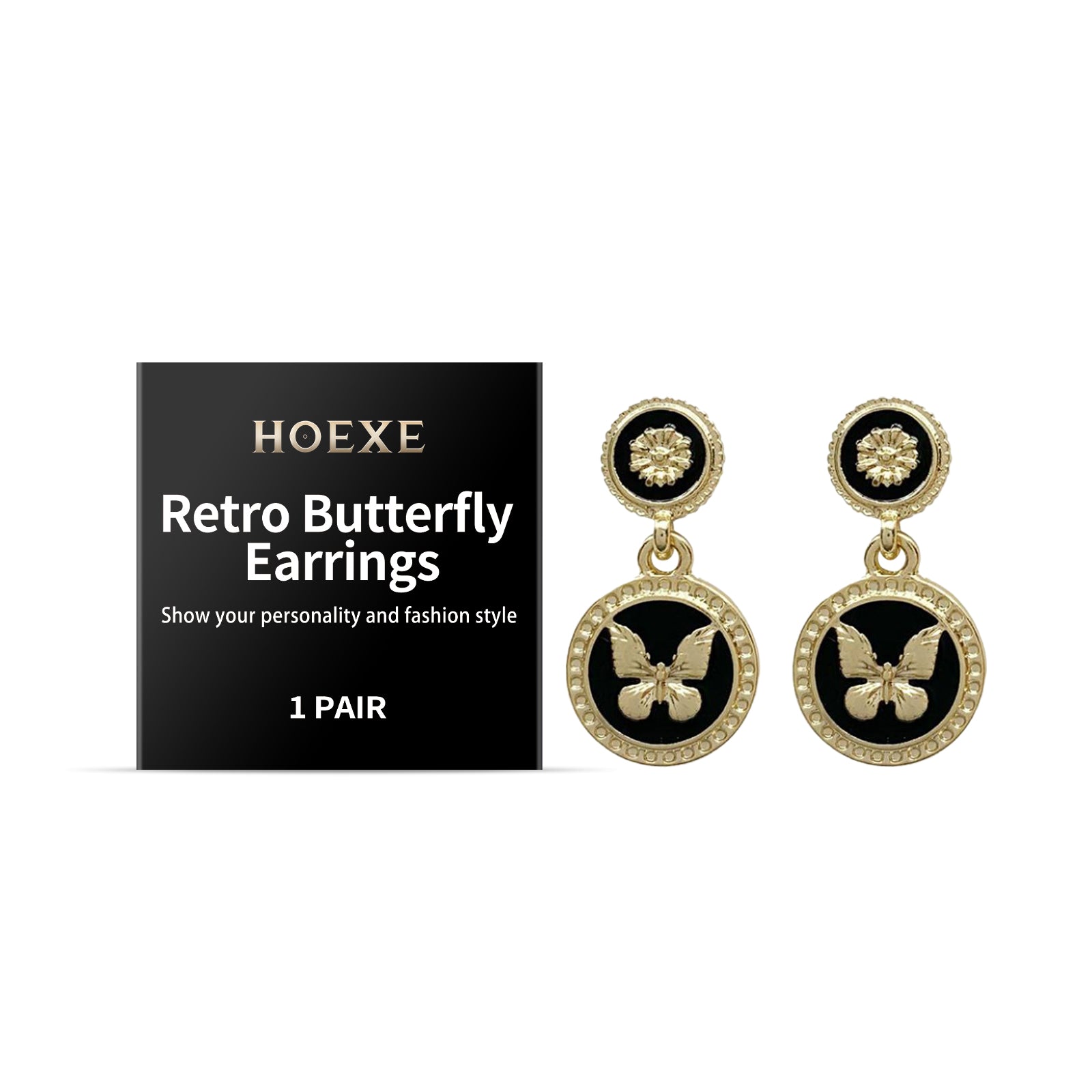 Hoexe Vintage Butterfly Earrings Fashion Personality Charm Niche Design Sense Light Decoration Si... – Avaiya Gems