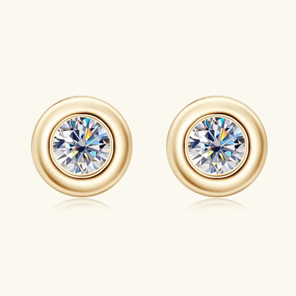 Moissanite 925 Sterling Silver Stud Earrings – photo 6 – Avaiya Gems