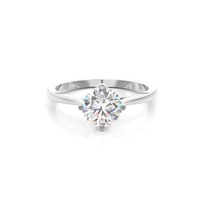 4 Prong Setting Plain Engagement Ring