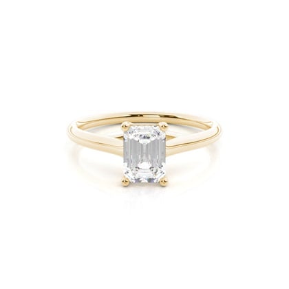 Emerald Diamond Engagement Ring