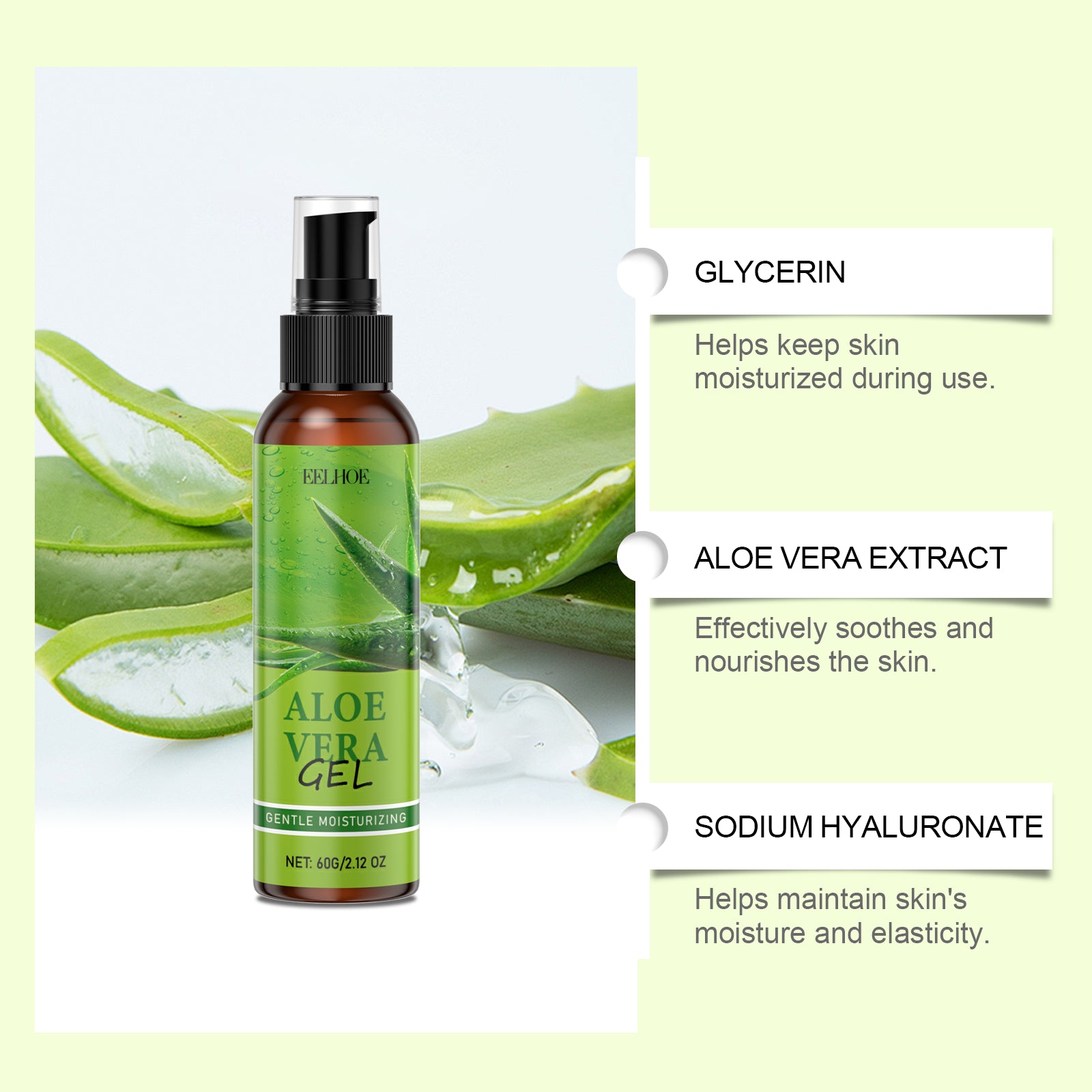 EELHOE Aloe Vera Essence Gel, A Gentle Ingredient, Nourishes And Moisturizes The Skin. It Is A Da... – photo 3 – Avaiya Gems