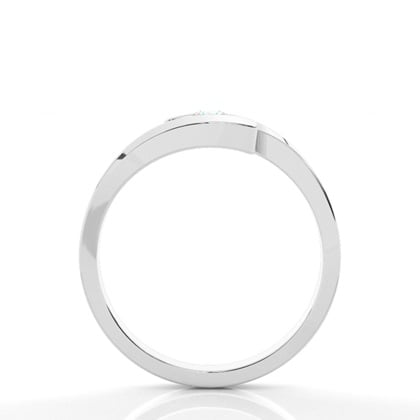 Channel Setting Plain Engagement Ring – alternate view