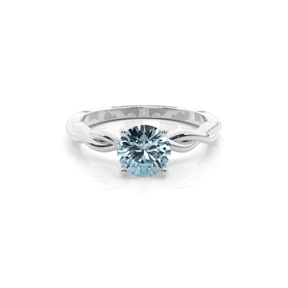 Prong Setting Aquamarine Solitaire Engagement Ring