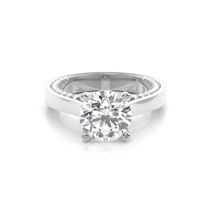 Elegant Round Diamond Engagement Ring