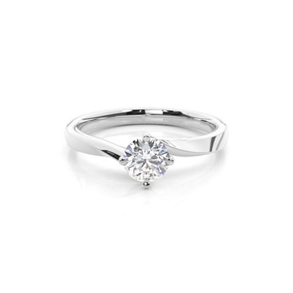 Prong Setting Plain Engagement Ring