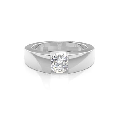 Bar Setting Plain Engagement Ring
