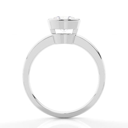 Full Bezel Setting Thin Engagement Ring – alternate view