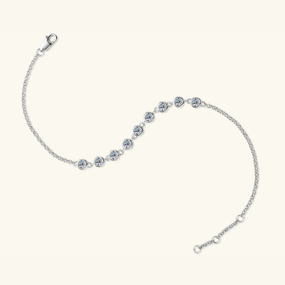 Inlaid Moissanite 925 Sterling Silver Bracelet – photo 8 – Avaiya Gems
