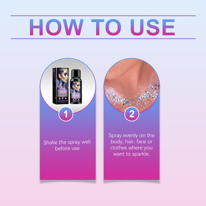 Brightening Glitter Spray, Glitter Highlight Spray Natural Stereo Long-Lasting Brightening Glitter – photo 3 – Avaiya Gems