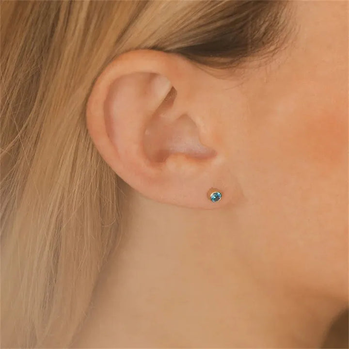 Birthstone Stud Earrings – Personalized Monthly Gemstone Jewelry