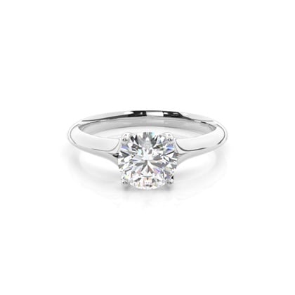 4 Prong Setting Plain Engagement Ring