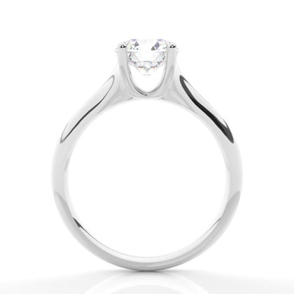 4 Prong Setting Plain Engagement Ring – alternate view