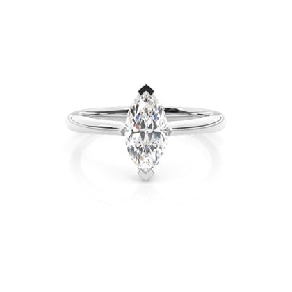 2 Prong Setting Plain Engagement Ring