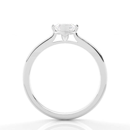 2 Prong Setting Plain Engagement Ring – alternate view
