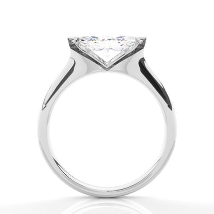 2 Prong Setting Plain Engagement Ring – alternate view