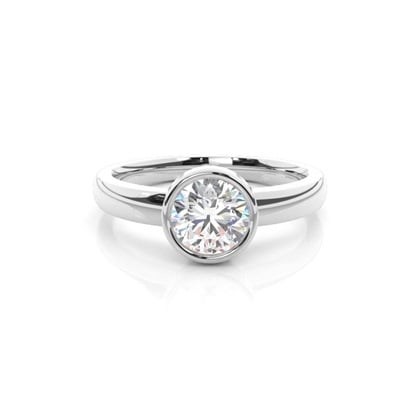 Full Bezel Setting Medium Engagement Ring