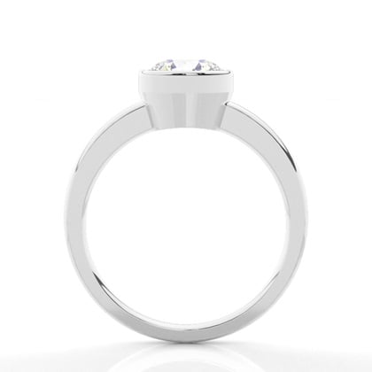 Full Bezel Setting Thin Engagement Ring – alternate view